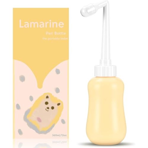 Peri Bottle for Postpartum Care and Perineal Cleansing | 12.7 OZ (Bright Yellow)