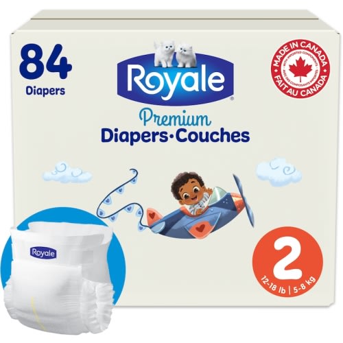 Premium Diapers, Super Pack, Size 2 - 84 Count, Disposable Baby Diapers