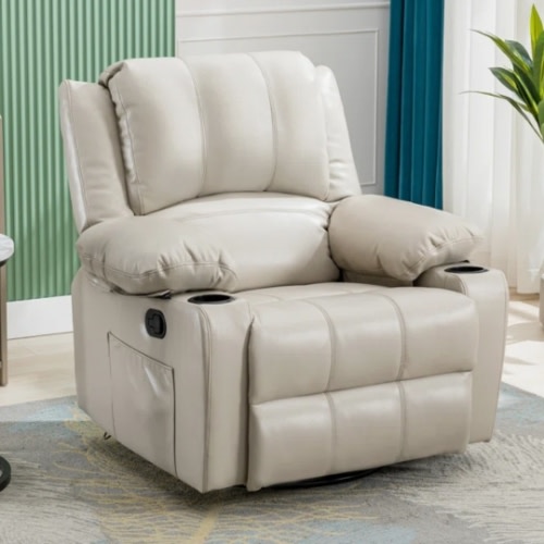 Winston Porter Daquez 38.19" Wide Manual Swivel Rocker Recliner Chair with Massager and Heat & Reviews | Wayfair