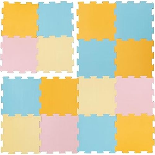 Enovoe - Floor Mats for Kids - Baby Play Foam Mats -Play Pads for Floor - Kids Floor Mats - Interlocking Foam Tiles for Kids - Puzzle Piece Floor Mat - Puzzle Mats for Floor (12" x 12")