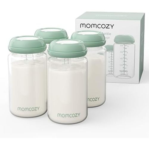 Momcozy Natural Baby Bottles, Wide-Neck, BPA Free Breast Milk Container