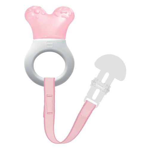 Mini Cooler Teether with Clip, Girl, 2+ Months, 1-Count