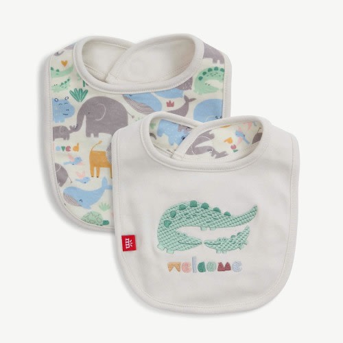 little lovin organic cotton magnetic stay dry infant reversible bib – Magnetic Me
