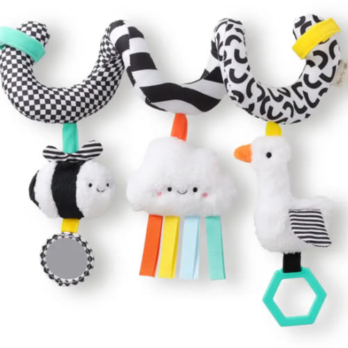 Spiral Car Seat Activity Toy - Baby Blues and Pink