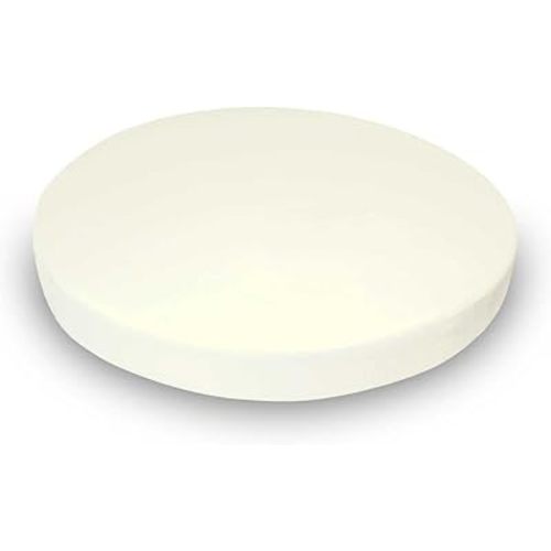 SheetWorld Baby Fitted Round Crib Sheet, 100% Cotton Jersey Hypoallergenic Sheet, Unisex Boy Girl, 42 x 42 inches, Solid Ivory, Made in USA