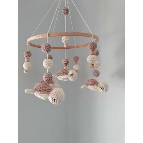 Turtle baby mobile - turtle baby mobile - Hangingl mobile cot mobile turtles natural colors