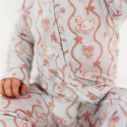 Blue Swan Zipper Romper – In my Jammers