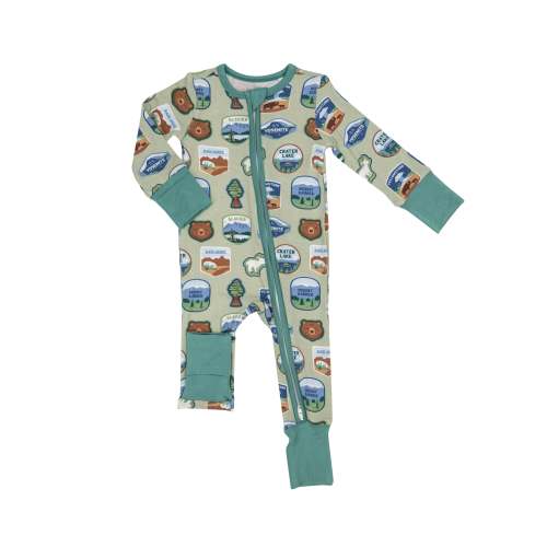 2 Way Zipper Romper - National Parks Patches West