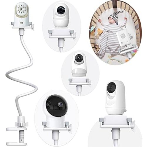 Baby Camera Monitor Mount Flexible Holder Stand Compatible with Nanit Pro,Momcozy,Eufy, HelloBaby HB65/HB66/HB6550/HB248,Blemil , ANMEATE SM935E, Infant Optics DXR-8 Any Cameras with 1/4" Screw Stand