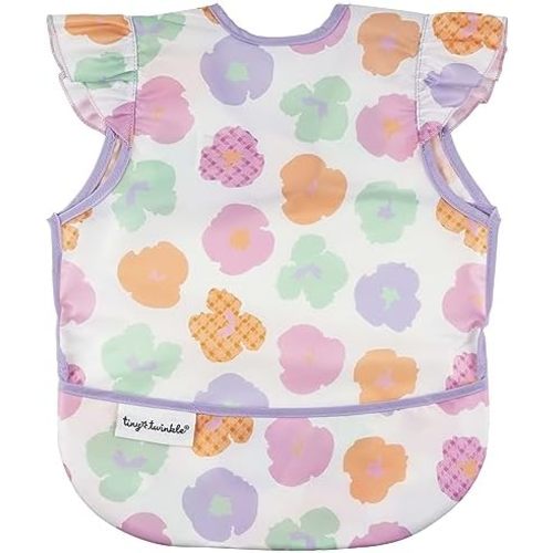 Tiny Twinkle Mess Proof Baby Bib - Waterproof Toddler and Baby Apron Bib - Machine Washable - PFAS and BPA Free