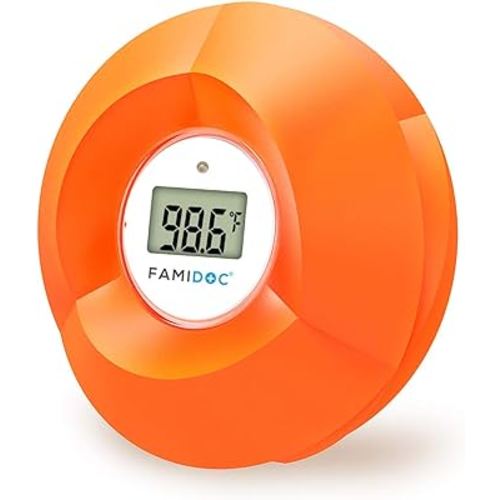 Famidoc Baby Bath Thermometer Floating Toy Bath Tub Thermometers, Flower