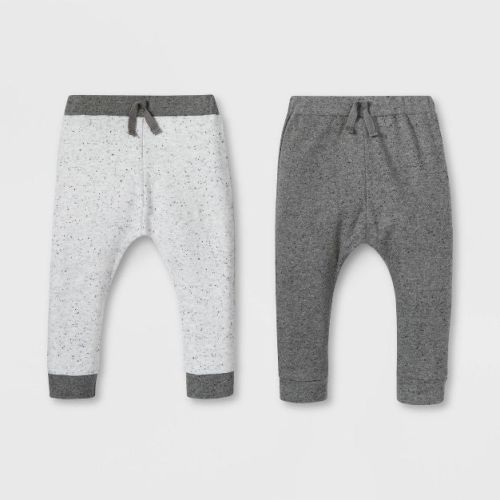 Lamaze Baby Organic 2pk Pants - Light Gray/Dark Gray
