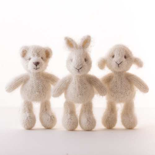 Pre-order. Knitted little toy and hat. Newborn photography props. Fluffy newborn props for photo. Tiny tedy, bear, bunny, lamb, rabbit.