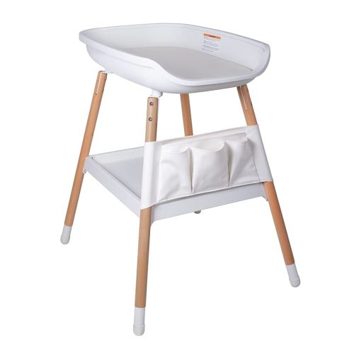 Beberoad Love Baby Changing Table – Adjustable Height Nursery Changing Station with Soft Pad, Organizer & Large Storage Shelves – Diper Table for Newborns & Infants (White)