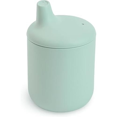 mushie 100% Silicone Baby Sippy Cup | 6 Months+ (Cambridge Blue)