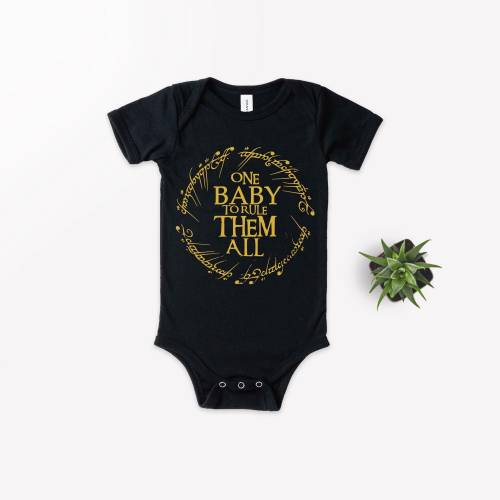 One Baby to Rule Them All Bodysuit, Lotr First birthday, One Year Baby Birthday Party Gift, Tolkien New Dad gift,Lotr Baby outfit