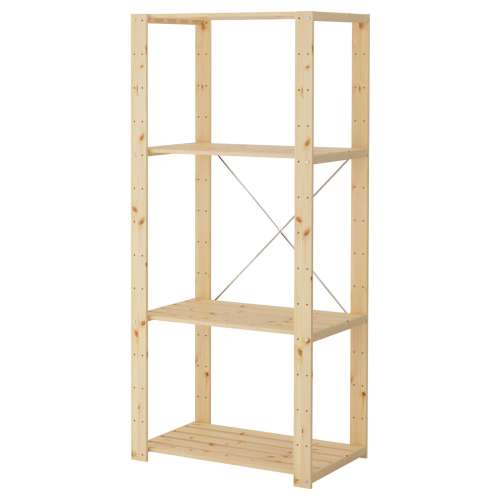 HEJNE Shelf unit - softwood 30 3/4x19 5/8x67 3/8 "