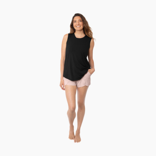 Kindred Bravely Bamboo Nursing & Maternity Tank Top - Black, Large