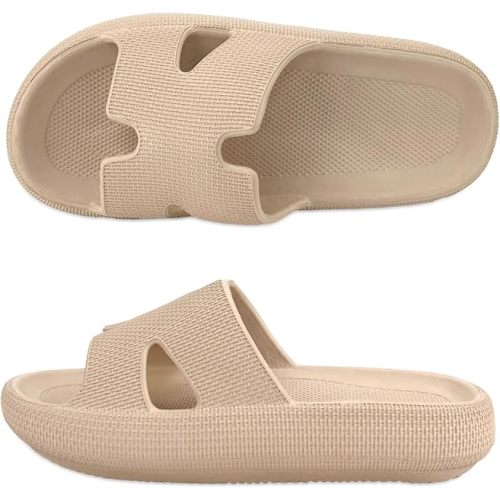 Cloud Slides for Women Cushion Recovery Pillow Sandals, Memory Foam House Shower Slippers for Woman Comfort Platform Non-Slip
