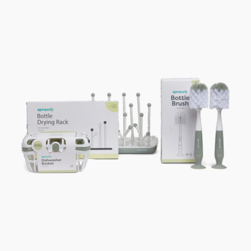 Sprucely Bottle Accessories Starter Set - White/Grey