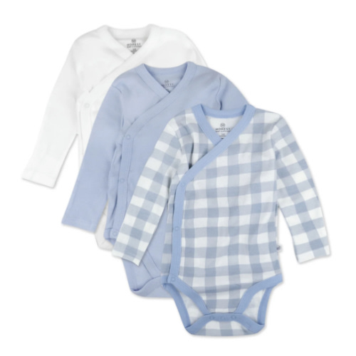 3-Pack Organic Cotton Long Sleeve Side-Snap Bodysuits | Honest Baby Clothing