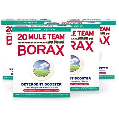 20 Mule Team All Natural Borax Laundry Detergent Booster & Multi-Purpose Household Cleaner, 65 Ounce, 4 Count