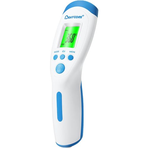 Berrcom Non-Contact Forehead Thermometer for Adults and Kids Digital Infrared Thermometer with Fever Alarm LCD Display Ideal for Whole Family & Babies