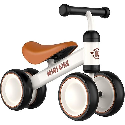 Baby Balance Bike for 1 Year Old Boys Girls Toddler Toys with 4 Wheels for Ages 12-24 Months - Toddler Balance Bike First Birthday Gifts | Ride On Toys for Boys & Girls
