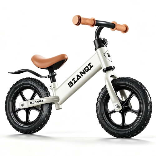Yvagay Toddler Balance Bike, 12 Inch Kids Bike with Adjustable Seat and Handlebar for Ages 2-4, White
