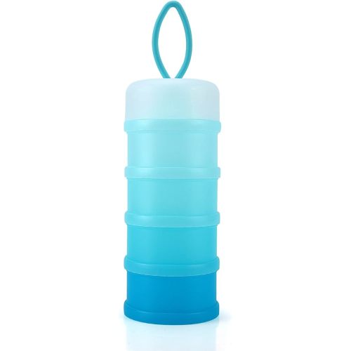 Accmor Baby Formula Dispenser On The Go, Stackable Formula Dispenser for Travel Formula Container to Go, Non-Spill Milk Powder Baby Kids Snack Storage Container, BPA Free, 2 Packs