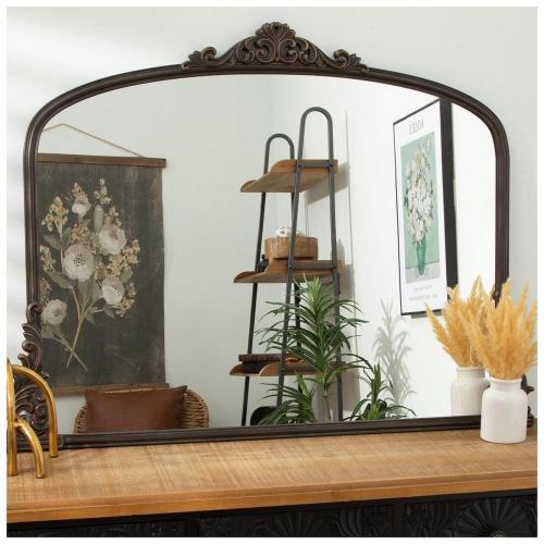 Baroque Wood Mantel Mirror