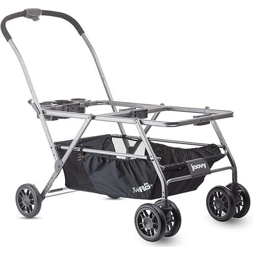Joovy Twin Roo Car Seat Stroller, Holds 2 Car Seats, Stroller Frame