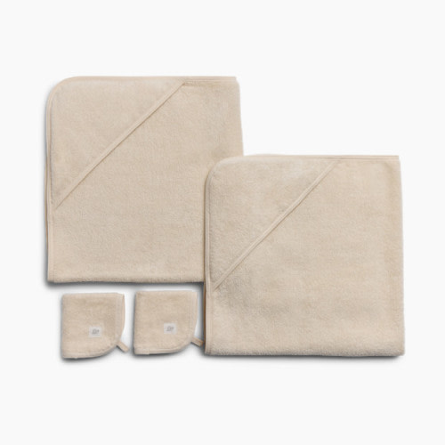 Tiny Kind Organic Bath and Towel Spa 4 Piece Set - Antique White, 0-24 M