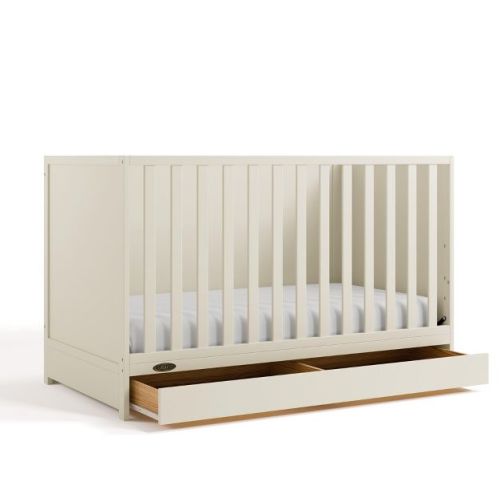 Graco Theo 3-in-1 Convertible Crib with Drawer - Frosted Oat