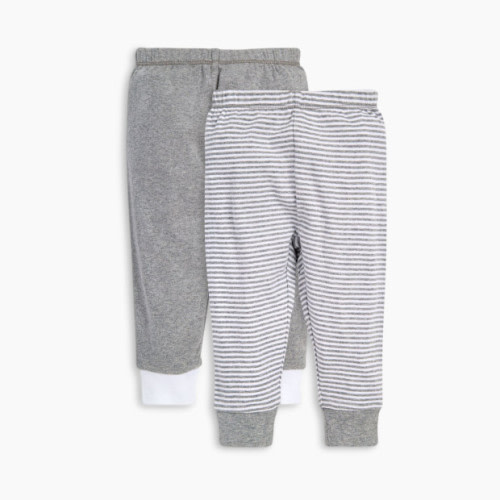 Burt's Bees Baby Organic Footless Pants (2 Pack) - Heather Grey, 6-9 M