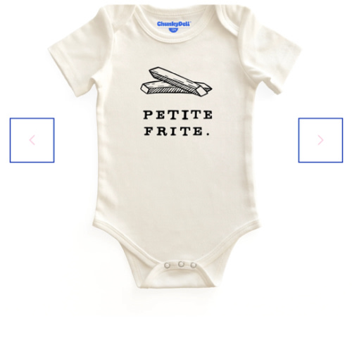 Petite Frite Baby Bodysuit | 100% Cotton & Machine Washable – Chunky Deli