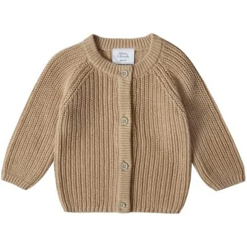 Stellou & friends 100% Cotton Chunky Ribbed Knitted Cardigan for Boys & Girls Ages 0-6 Years