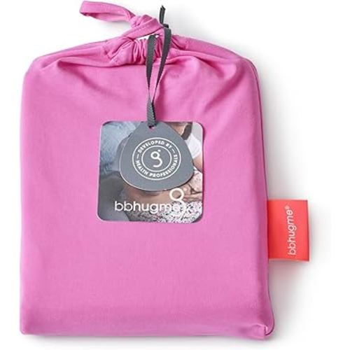 bbhugme Nursing Pillow Cover - Cotton Jersey Fabric - Fits Nursing Pillow for Breastfeeding, Bottle Feeding and Bonding - Cover Only, Nursing Pillow Sold Separately, Pink Delight