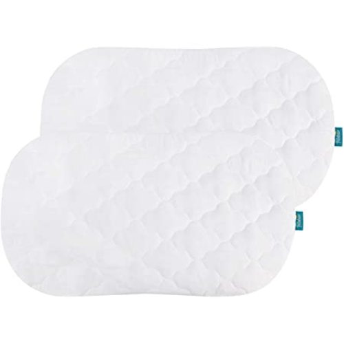 Bassinet Mattress Cover Compatible with Halo Bassinest Swivel Sleeper Bassinet Mattress Pad, 2 Pack, Microfiber, Waterproof and Soft, White - 2 Count (Pack of 1)