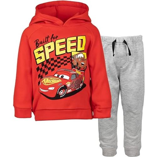 Amazon.com: Disney Pixar Cars Lightning McQueen Fleece Hoodie & Pants Set: Clothing, Shoes & Jewelry