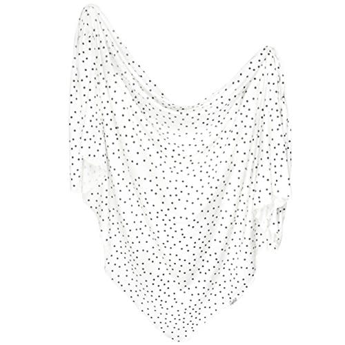 Copper Pearl Large Premium Knit Baby Swaddle Receiving Blanket Black and White Polkadots Willow