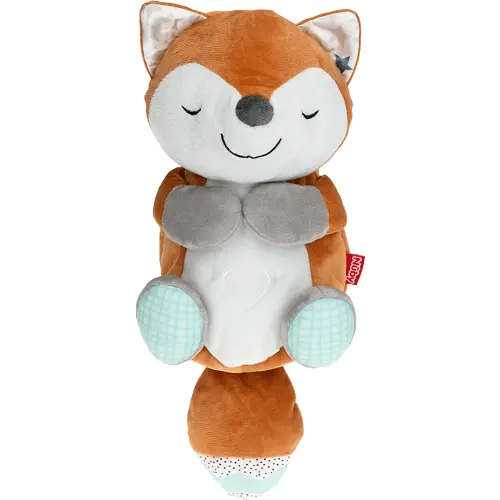 Nuby Lifelike Animated Sleeping Fox with 8 Soothing Lullabies & 4 Calming White Noises, 30 Min Non-Stop
