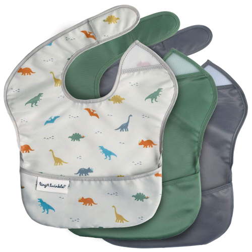 Mess-Proof Easy Waterproof Food Bibs Multi-Pack Sets | Baby Toddler- PFAS, PVC, BPA, Phthalate Free