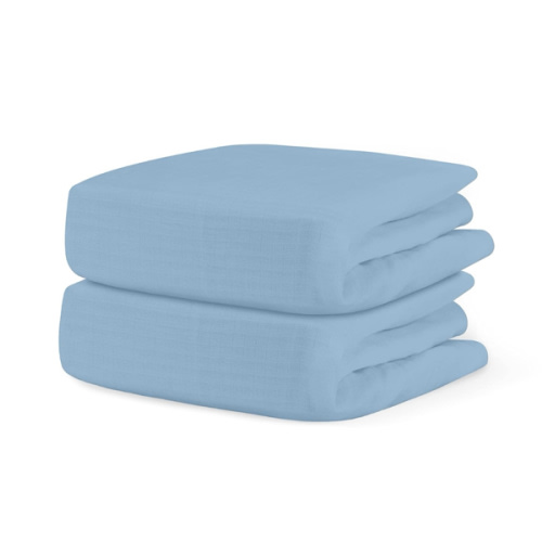 Newton Baby Organic Fitted Crib Sheets (2-Pack) - Ultra Breathable and Soft, 100% Organic Muslin Cotton, SkyBlue, Fits All Standard Cribs