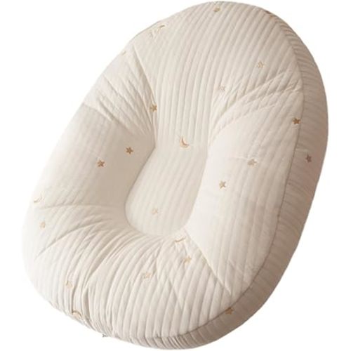 EFELIM Large Nest Sleeper Pillow with Cotton Cover, Skin Friendly Lounger Pillow Multifunctional Soft Floor Lounger Pillow Baby Shower (Gold, 23.6x29.5inch)
