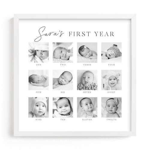 Baby's First Year Custom Photo Art Print by Erin Deegan