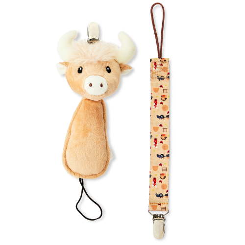 Parent's Choice Pacifier Buddy & Clip, Cow
