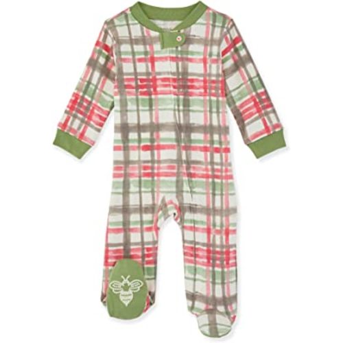 Burt's Bees Baby baby-boys Sleep and Play Pjs, 100% Organic Cotton One-piece Zip Front Romper Jumpsuit Pajamas