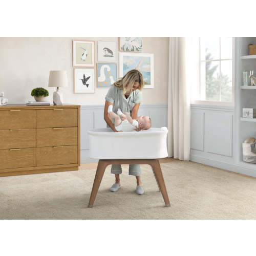 Aero Smart Auto Glide Bassinet with Cry Detection & Bluetooth Wireless | Delta Children