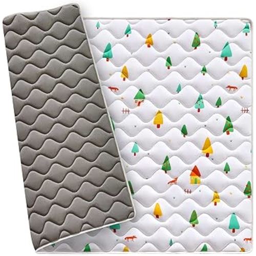 Premium Foam Baby Play Mat 50" X 50", Thick One-Piece Crawling, Odorless Floor Mat, Non-Slip Cushioned Baby Playmat for Infants,Babies,Toddlers. Machine Washable for Easy Care.